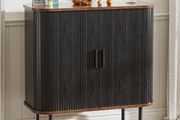 Buffet Storage Cabinet for Living Room, Kitchen Cupboard with Tambour Sliding Door, Storage Unit for Modern Home Dinning Room,Black
