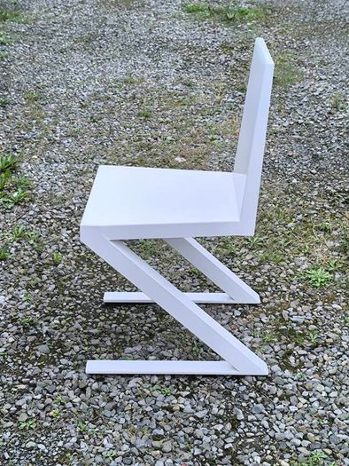 Minimalist Brutalist Metal "Shadow Chair"  Unique Artist One-Off