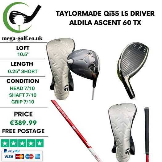 Taylormade Qi35 LS Driver / 10.5 Degree / Aldila Ascent 60 TX