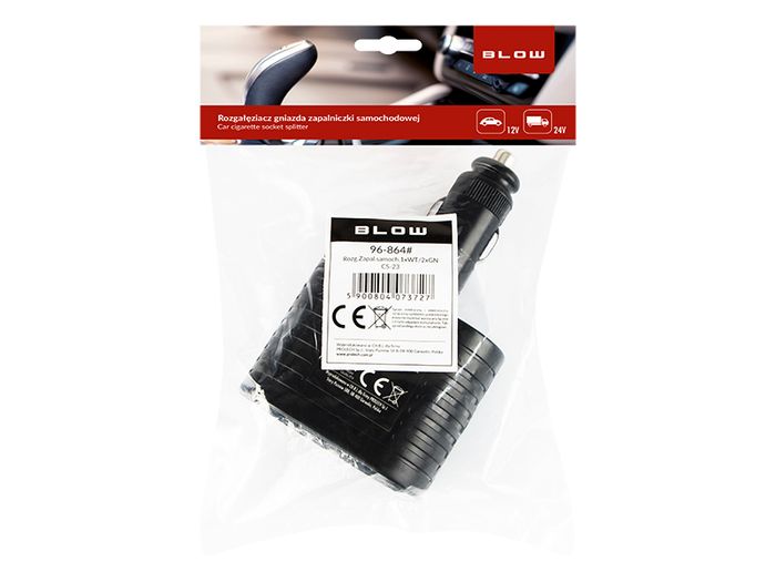 New 2 Way Socket Charger Car Cigarette Lighter 12V 24V Splitter Adapter #1171