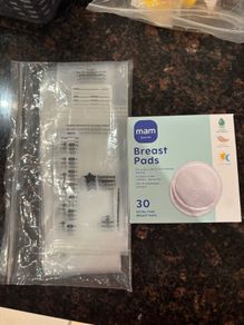 Breast pads and breastmilk bags new