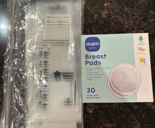 Breast pads and breastmilk bags new