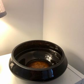 Gorgeous tinted glass asymmetrical decorative bowl