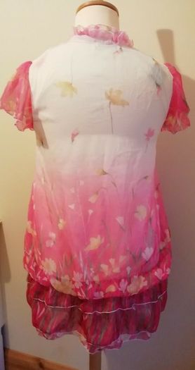 Ladies Tunic Top Blouse Pepper Tree London New With Tags Floral Size M/L Ruffles