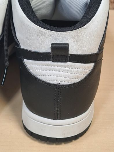 mens NIKE DUNK HI RETRO trainers runners Panda black and white Size UK 10 EU 45 BOXED