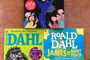 3 Books by Roald Dahl, The Witches, The Twits and James and The Giant Peach