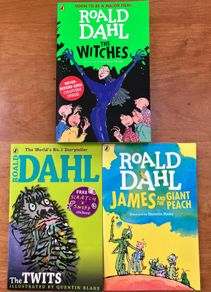 3 Books by Roald Dahl, The Witches, The Twits and James and The Giant Peach