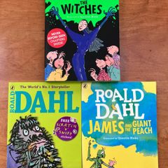 3 Books by Roald Dahl, The Witches, The Twits and James and The Giant Peach