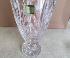 Waterford Marquis Crystal 8 inches Canterbury Vase Scalloped Edge  made in Poland.