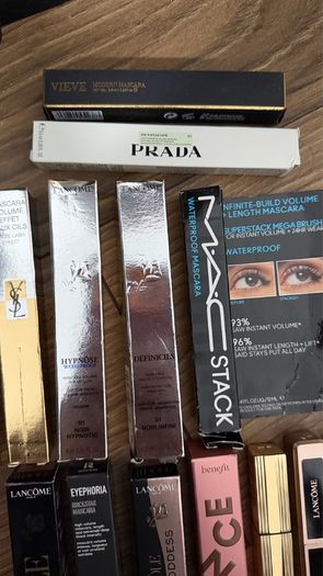 Luxury high end mascara, Lancome, YSL, grande cosmetics,MAC, benefit VIEVE,Prada, Rabanne