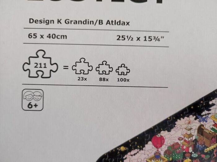 211 piece shaped jigsaw