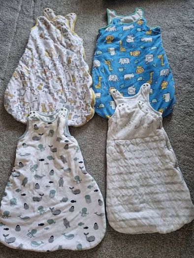 sleep sacks 2.5 tog 0 to 6 months and flower one 6-12m