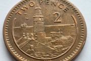 Gibraltar 2 Pence 2001 KM# 774