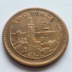 Gibraltar 2 Pence 2001 KM# 774