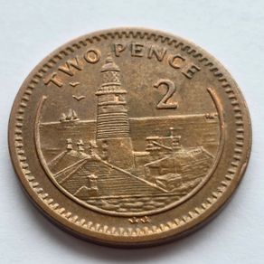 Gibraltar 2 Pence 2001 KM# 774