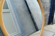 Large Round Mid Century Mirror