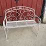 NEW! Garden Bench White metal Image 2