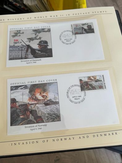 The History of World War II in post stamps