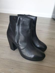 Leather Ankle Boots Size Uk 7 ( Eu 40)