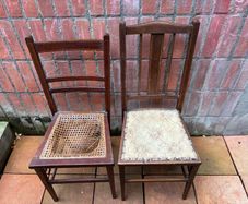 Edwardian-style mahogany bedroom side chairs