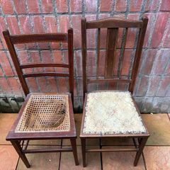 Edwardian-style mahogany bedroom side chairs