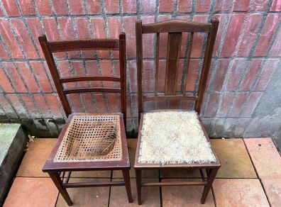 Edwardian-style mahogany bedroom side chairs