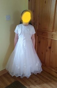 beautiful communion dress and assessories