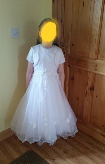 beautiful communion dress and assessories