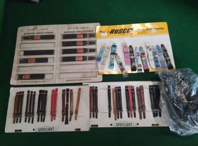 Job lot of leather watch straps