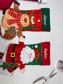 Christmas socks for embroidery