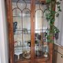 Tall glass crockery unit for sale Image 2