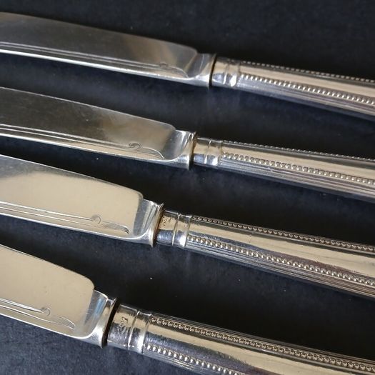 Antique Harrison Brothers & Howson Silver Plated Fish Knives Set of 4 HB&H Sheffield