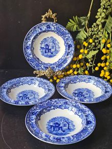 Antique George Jones & Sons "Abbey" 1790 dessert bowls  x 4