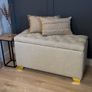 Boucle storage otoman Pouffe Cream Image 4