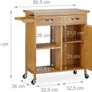 Kitchen Trolley Wood Bamboo - Free Delivery Nationwide Image 3