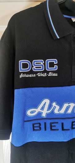 Arminia Bielefeld Jersey Black Blue DSC German Football Polo Shirt New w Tags
