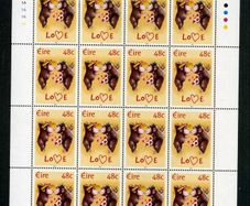 2004 Ireland Love/ Greetings Commemorative Stamp Sheetlet Plate 1A1A1A1A Mint Never Hinged (MNH)