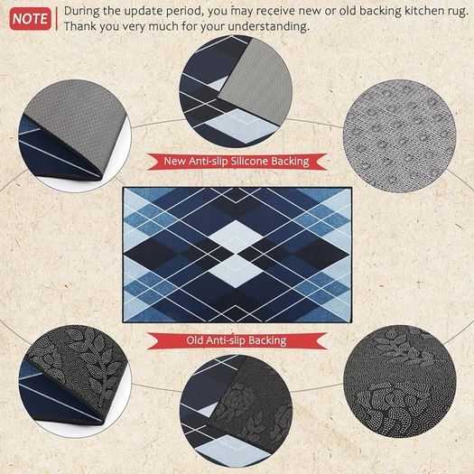 NEW SALE |  2 Pieces Non Slip Kitchen Mat Kitchen Rug Set, Washable Modern Mats and Rugs for Hallway, Dining Room and Entryway, 40x60cm + 40x120cm