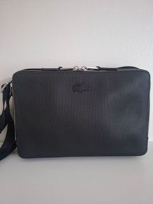Lacoste Chantaco Pique Leather Reporter Bag