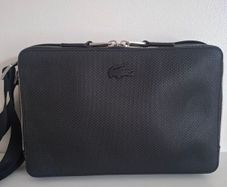Lacoste Chantaco Pique Leather Reporter Bag