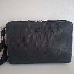 Lacoste Chantaco Pique Leather Reporter Bag