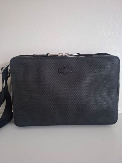 Lacoste Chantaco Pique Leather Reporter Bag