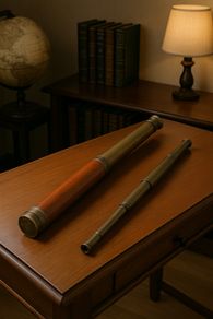 Job Lot 2 Vintage Brass Telescopes / Spyglasses