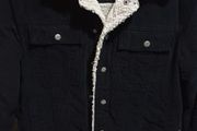bershka black sherpa small medium jacket