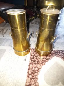 A Pair of Old Trench Art Brass, Postage Available or Collection on all my items