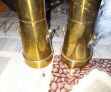 A Pair of Old Trench Art Brass, Postage Available or Collection on all my items
