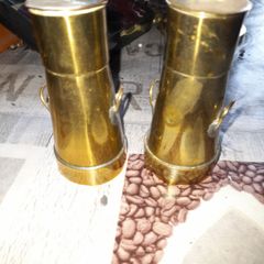 A Pair of Old Trench Art Brass, Postage Available or Collection on all my items