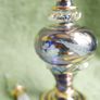 Vintage Blue Handblown Glass Perfume Massage Oil Bottle Image 6