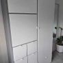 Wardrobe, grey/white, 122x59x216 cm Image 3