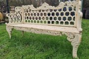 Bench Cast Iron Horse Shoe Large White CH-R-742-W